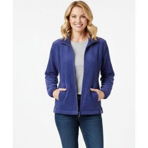 Woolrich Jacket Womens Kinsdale Ultra Violet Wide Wale Corduroy Full Zip Size M